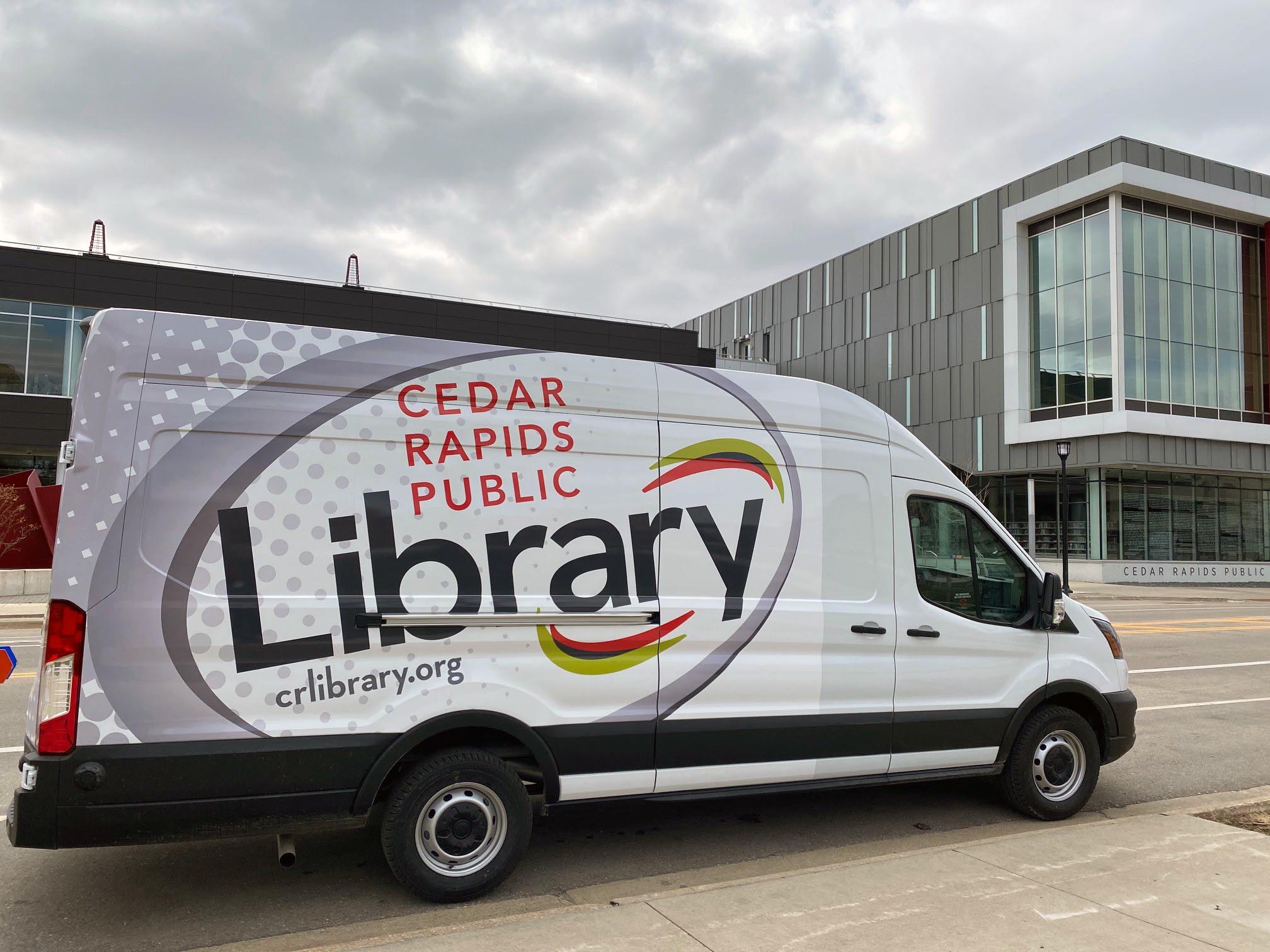 Large extended van used for mobile technology outreach