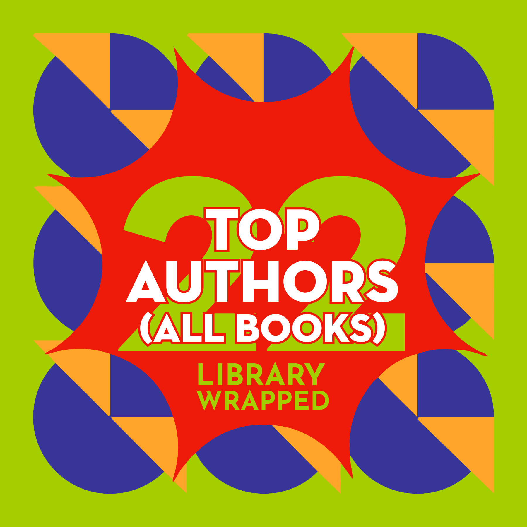 A graphic says 22 Library Wrapped Top Authors over a green background.