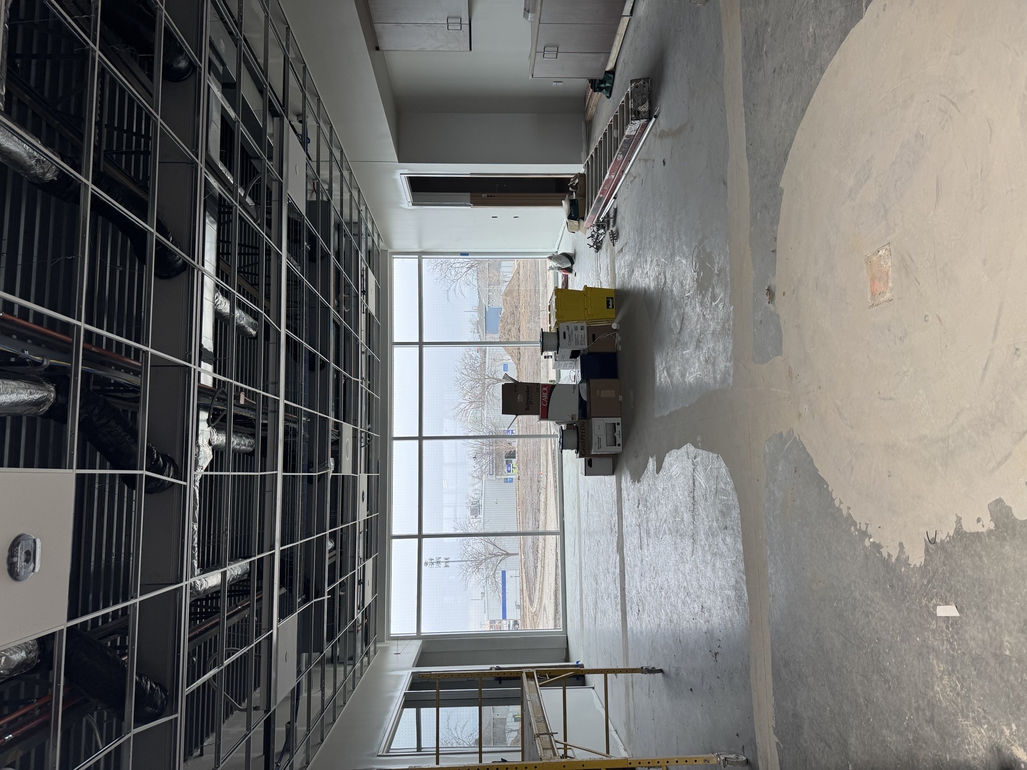 construction on the staff office at busse