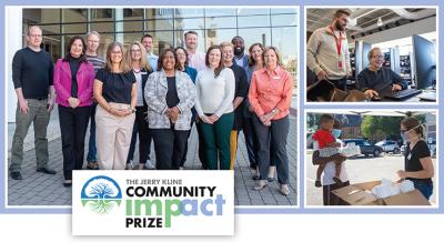 cedar rapids library wins community impact prize image of library staff and community partners