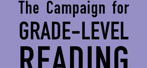 "The Campaign for Grade-Level Reading" written on a purple background.