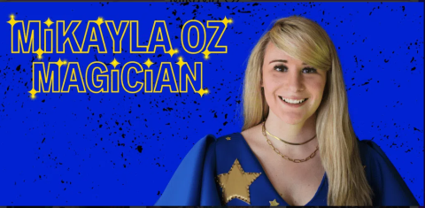 Picture of Mikayla Oz, Magician against blue background