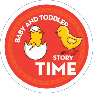 ducks coming out of an egg and words baby and toddler story time