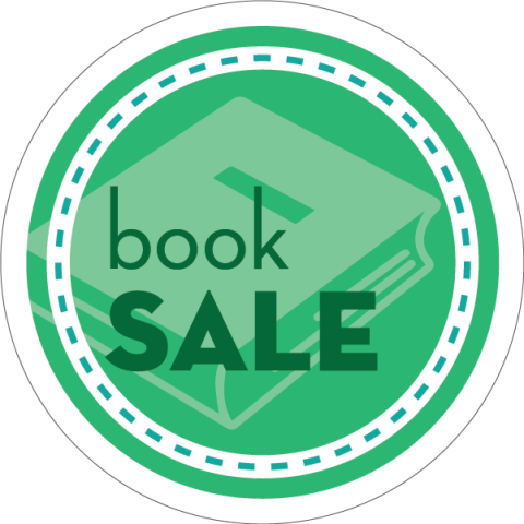 image of a book and words book sale