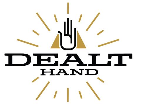 A logo shows a hand on a gold pyramid over the words "Dealt Hand."