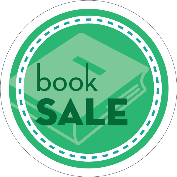 image of a book and words book sale