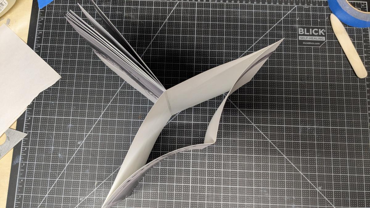 Drum-Leaf Book creation process with tools