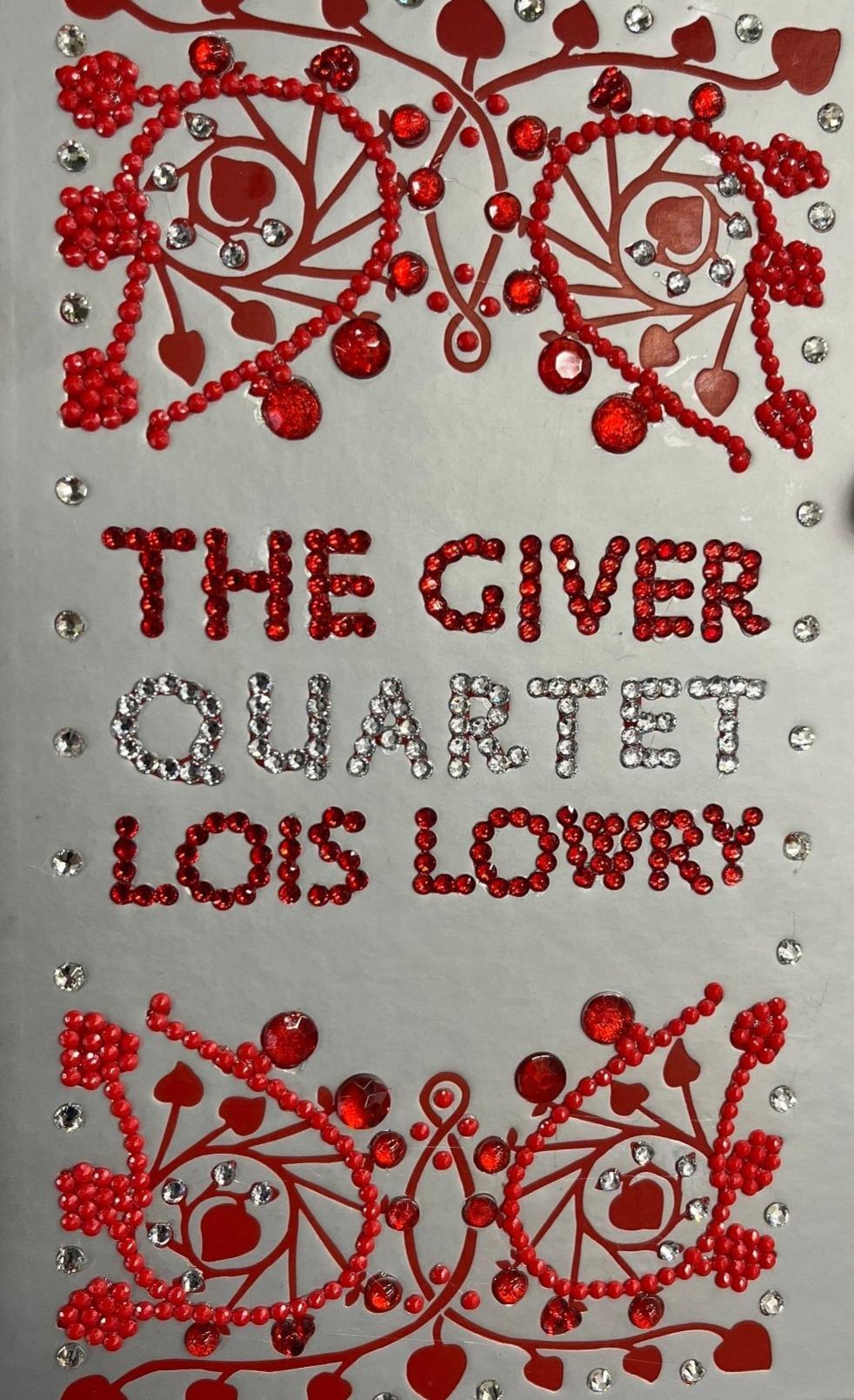 The Giver book cover with rhinestones